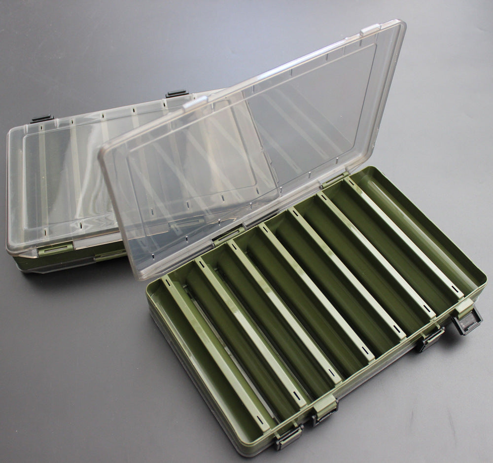 Double-sided, double-layer tackle box